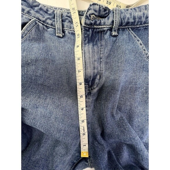 Shein High Waist Letter and Cartoon Graphic Jeans Size: XS Color: Blue - Picture 8 of 12